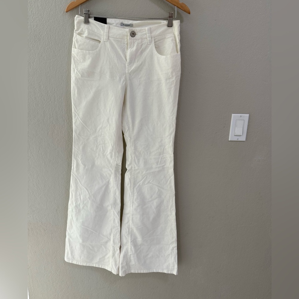 Banana Republic White Corduroy Flare Pants Size 4